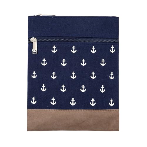 Leoberg Crossbag Tasche in verschiedenen Farben und Designs - Schultertasche aus Baumwolle in 302112-Blau-8 von Leoberg