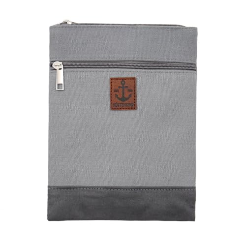 Leoberg Crossbag Tasche in verschiedenen Farben und Designs - Schultertasche aus Baumwolle in 302181-Grau-25 von Leoberg