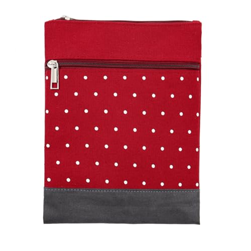 Leoberg Crossbag Tasche in verschiedenen Farben und Designs - Schultertasche aus Baumwolle in 302184-Rot-29 von Leoberg