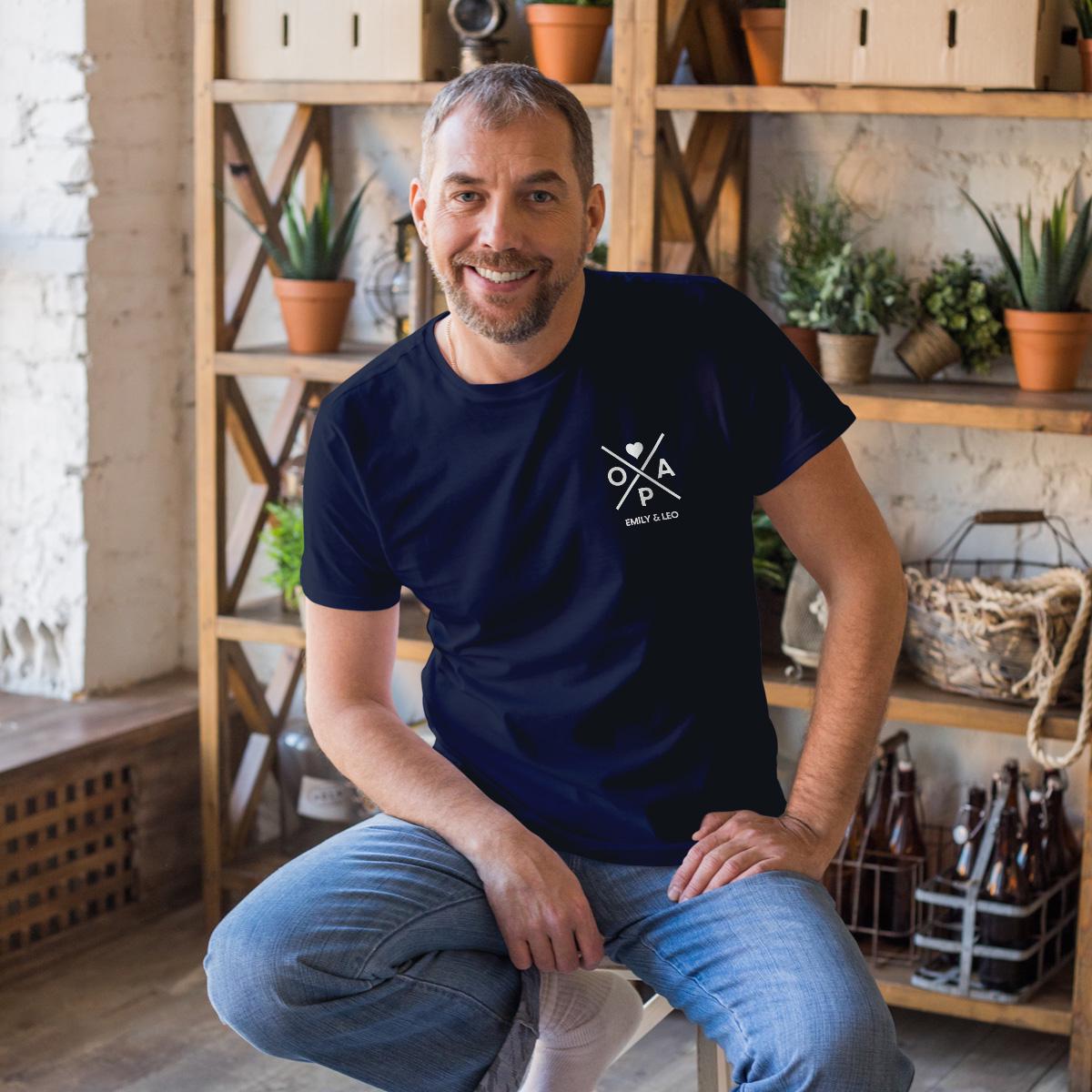 Opa Tshirt X Navy, Shirt Personalisiert Mit Namen von LeolyDE