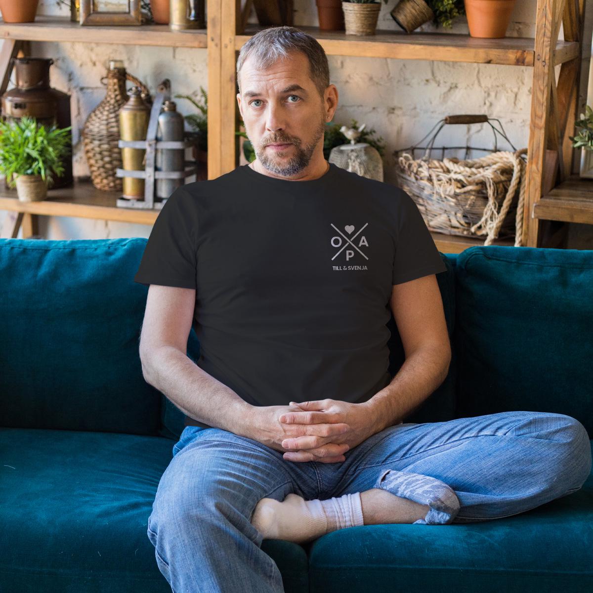 Opa Tshirt X Schwarz, Shirt Personalisiert Mit Namen von LeolyDE