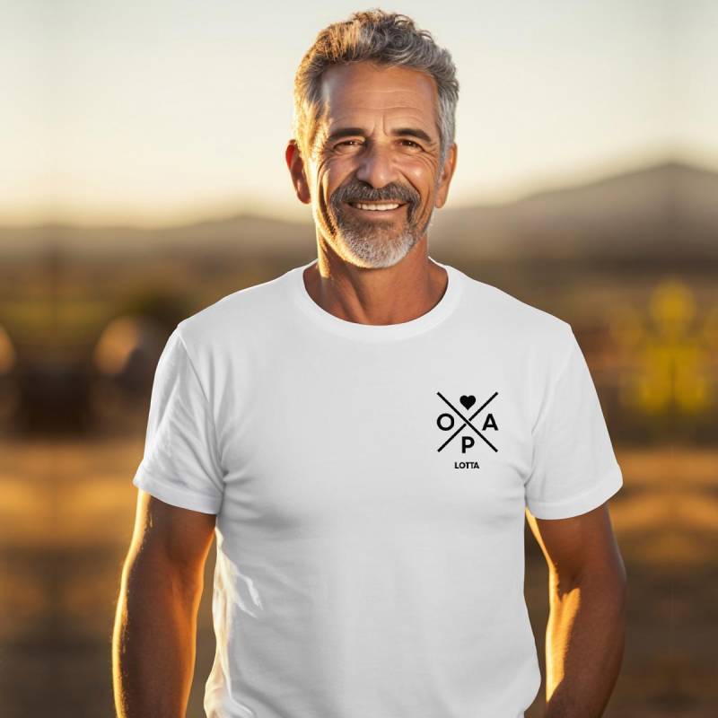 Opa Tshirt X Weiss, Shirt Personalisiert Mit Namen von LeolyDE