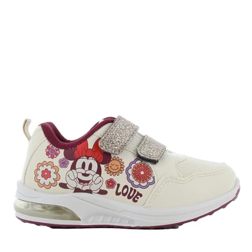 Leomil Disney Minnie Schuhe Mädchen Blinkschuhe Kinder 29, Ideal for Schule und Freizeit, Beige von Leomil