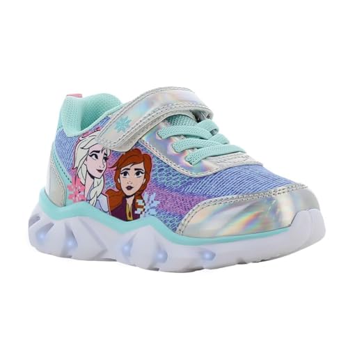 Leomil Frozen ELSA Schuhe Blinkschuhe Mädchen 32, Ideal for Schule und Freizeit, Silber von Leomil