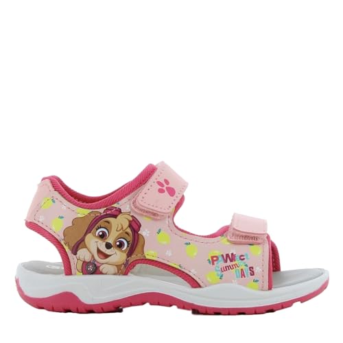 Leomil PAW PATROL Sandalen Kinder von 2 bis 6 Jahre, Kinderschuhe für Mädchen mit Paw Patrol Skye Motiv 26 EU, Sommer Schuhe mit Klettverschluss, ideal für Schönes Wetter, Rosa von Leomil