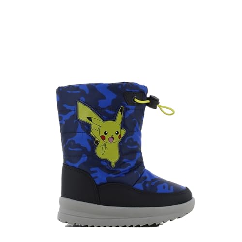 Leomil Pokémon Schneestiefel Kinder Warm Gefütterte Schneestiefel 31, Rutschfeste sohle für Kalte Wintertage, Blau von Leomil