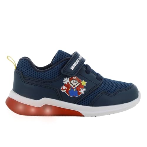 Leomil Super Mario Schuhe Leuchtschuhe Jungs 29, Ideal for Schule und Freizeit, Blau von Leomil