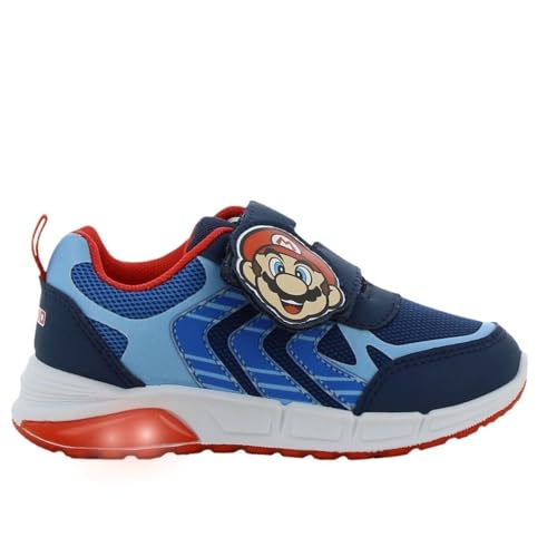 Leomil Super Mario Schuhe Leuchtschuhe Jungs 33, Ideal for Schule und Freizeit, Blau von Leomil