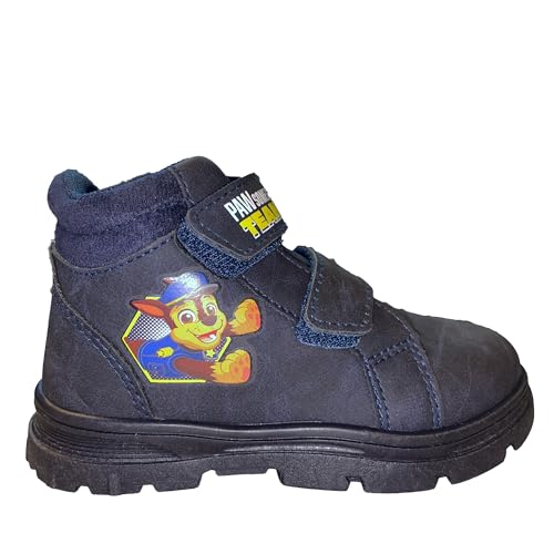 PAW Patrol Schuhe Jungen bis 6 Jahre, Hohe Kinderschuhe Junge und Mädchen 28 EU, Turnschuhe mit Chase und Marshall Motiv, Herbstschuhe für Kinder mit Klettverschluss, Ideal fur Schule, Schwarz von Leomil