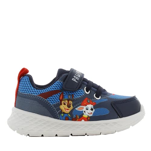 PAW Patrol Schuhe Jungen von 2 bis 6 Jahre, Kinderschuhe Junge und Mädchen 29 EU, Turnschuhe mit Chase und Marshall Motiv, Sneaker für Kinder mit Klettverschluss, Ideal fur Schule und Freizeit, Blau von Leomil