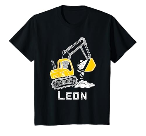 Kinder Bagger Vorname Leon Junge Personalisiert Geschenk T-Shirt Kinder Bagger Vorname Leon Junge Personalisiert Geschenk T-Shirt von Leon Bagger Name Geschenk