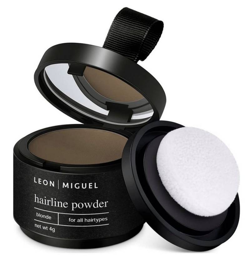 Leon Miguel Haaransatz-Farbpuder Hairline Powder - Haar Concealer zum Ansatz kaschieren - 4g, Ohne Rückstände von Leon Miguel