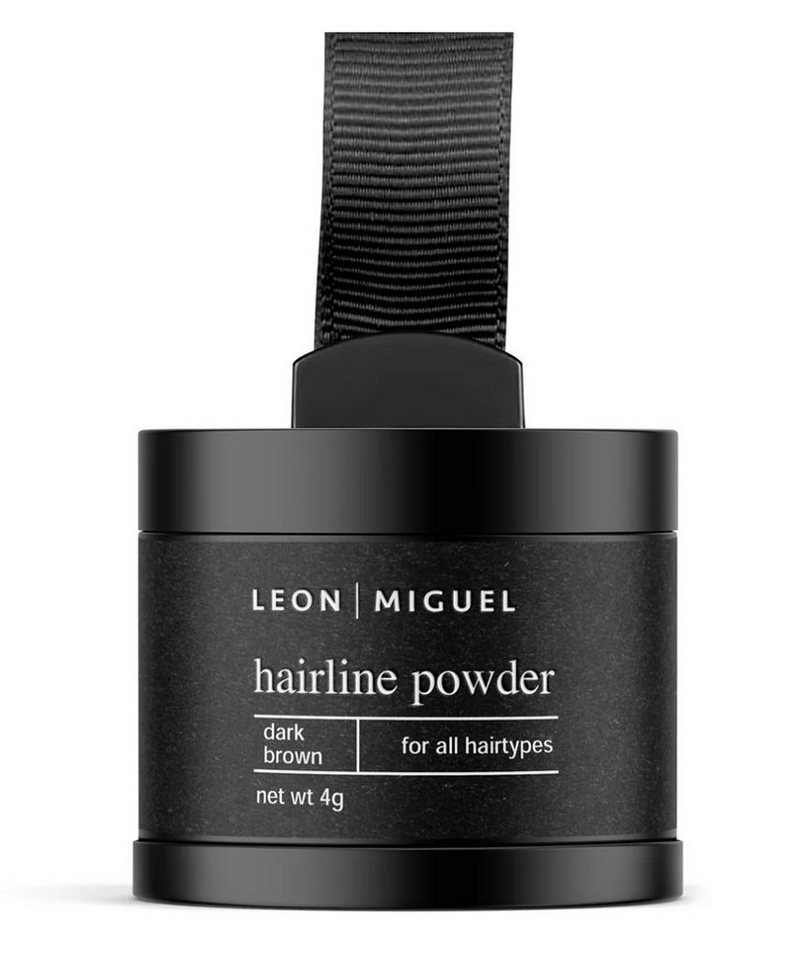 Leon Miguel Haaransatz-Farbpuder Hairline Powder - Haar Concealer zum Ansatz kaschieren - 4g, Ohne Rückstände von Leon Miguel