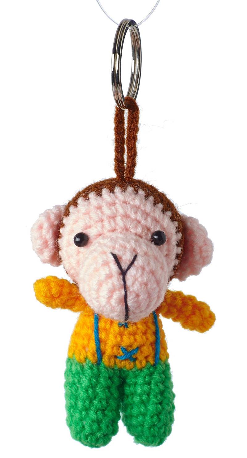 Affe Leon Kinder Anhänger Schlüsselanhänger Taschenanhänger Toll Gehäkelt -Auch Für Junggebliebene von LeonByBers