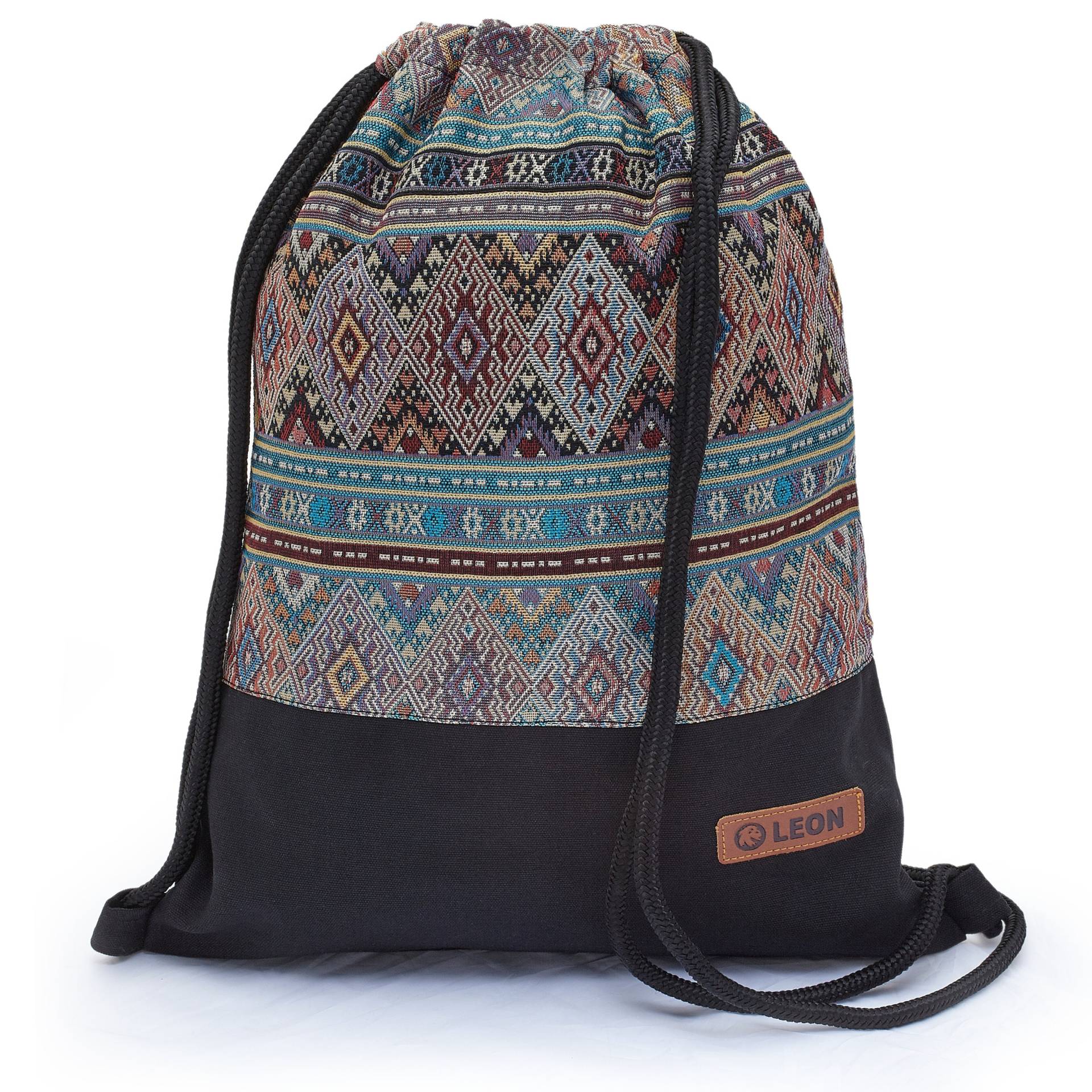 B-stock 60% Off Leon Drawstring Bag, Women's Gym Backpack, Sports Cotton Bag von LeonByBers