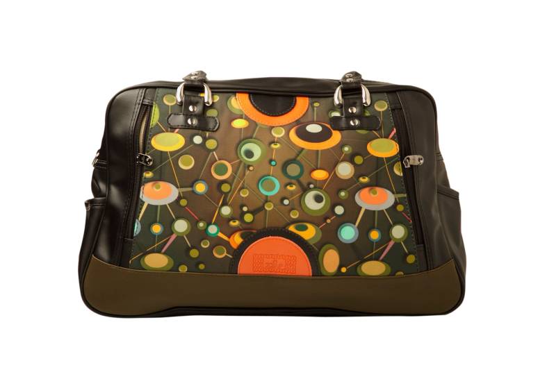 Leon By Bers 70S Up Weekender Weekend Bag Sporttasche Dame Herren Tasche Kleine Reisetasche 100% Baumwolle Design7860 von LeonByBers