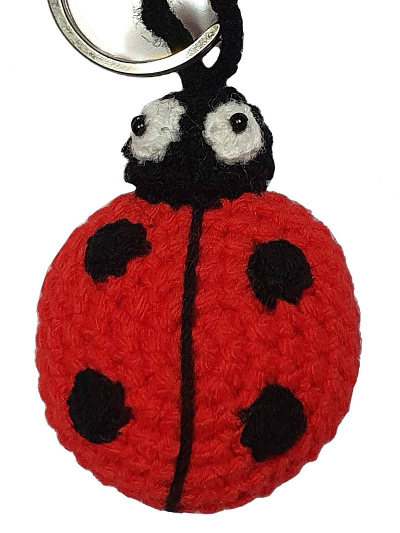 Marienkäfer Häkel Schlüsselanhänger Ladybug Glücksbringer von LeonByBers