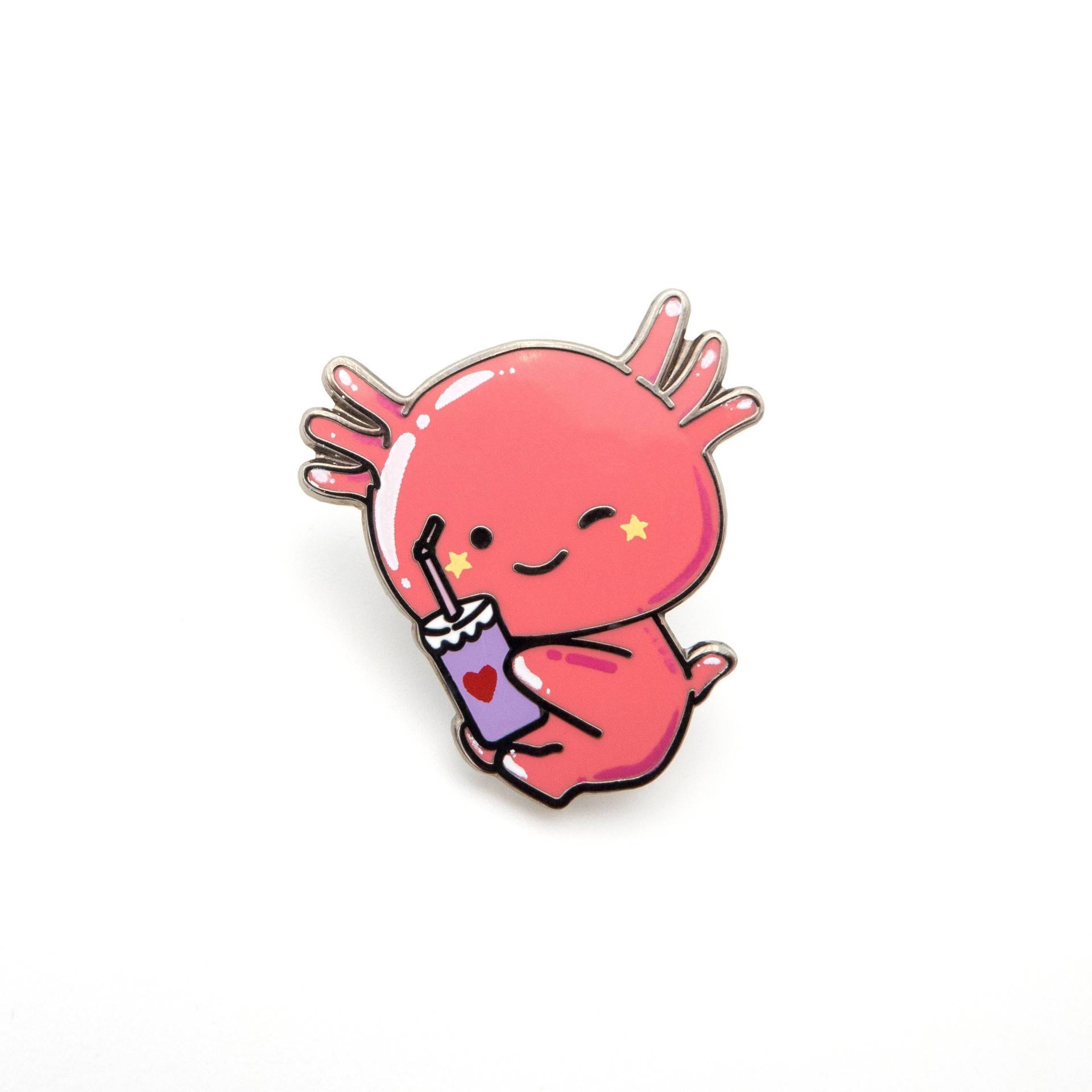 Baby Axolotl Hart-Emaille-Pin Baby Axolotl Hart-Emaille-Pin von LeonRomerStore
