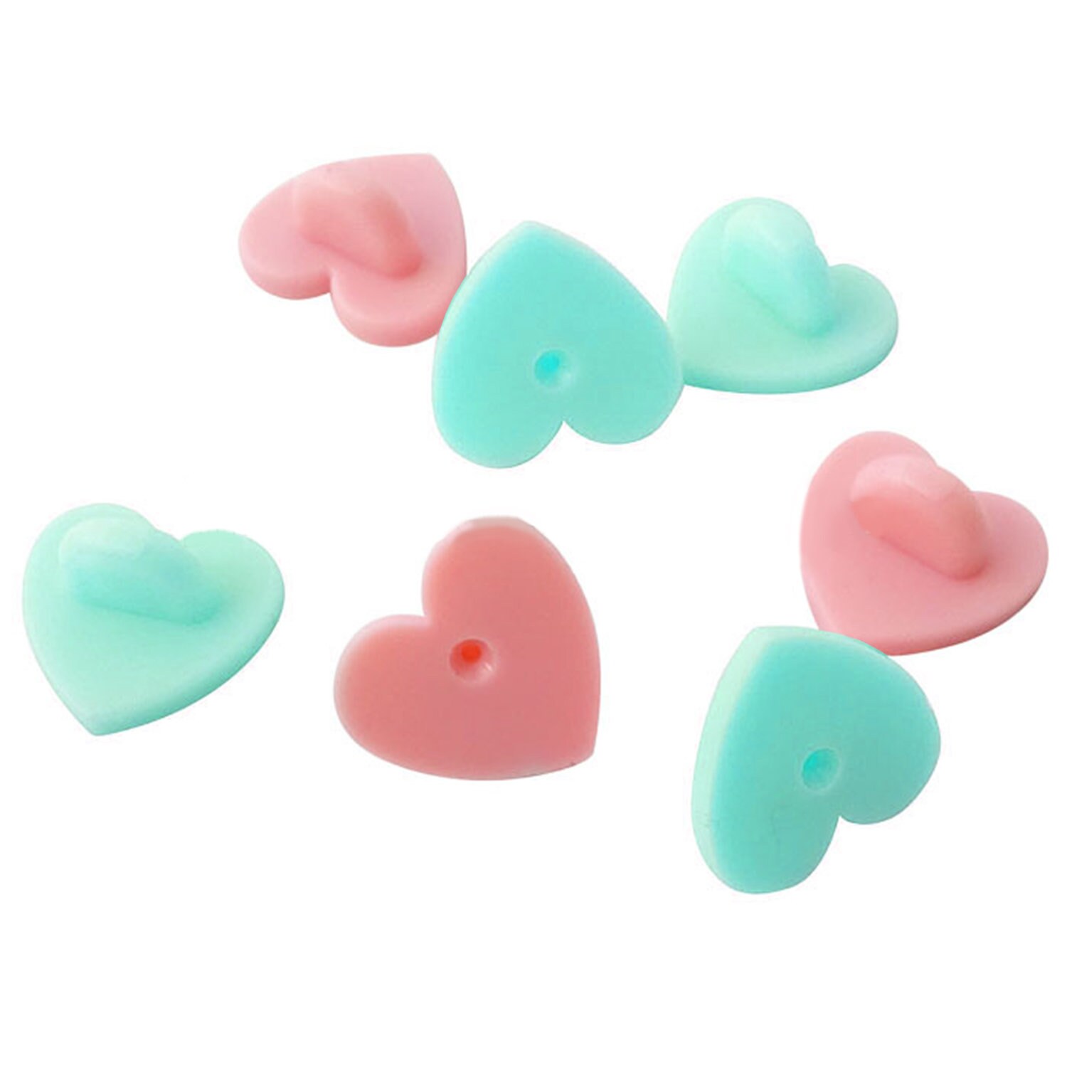 Herzförmige Gummirückseite Für Emaille-Anstecknadeln, Anstecknadeln, Gummiverschlüsse, Mintfarbene Und Rosafarbene Rückseiten Herzförmige Gummirückseite Für Emaille-Anstecknadeln, Anstecknadeln, Gummiverschlüsse, Mintfarbene Und Rosafarbene Rückseiten von LeonRomerStore