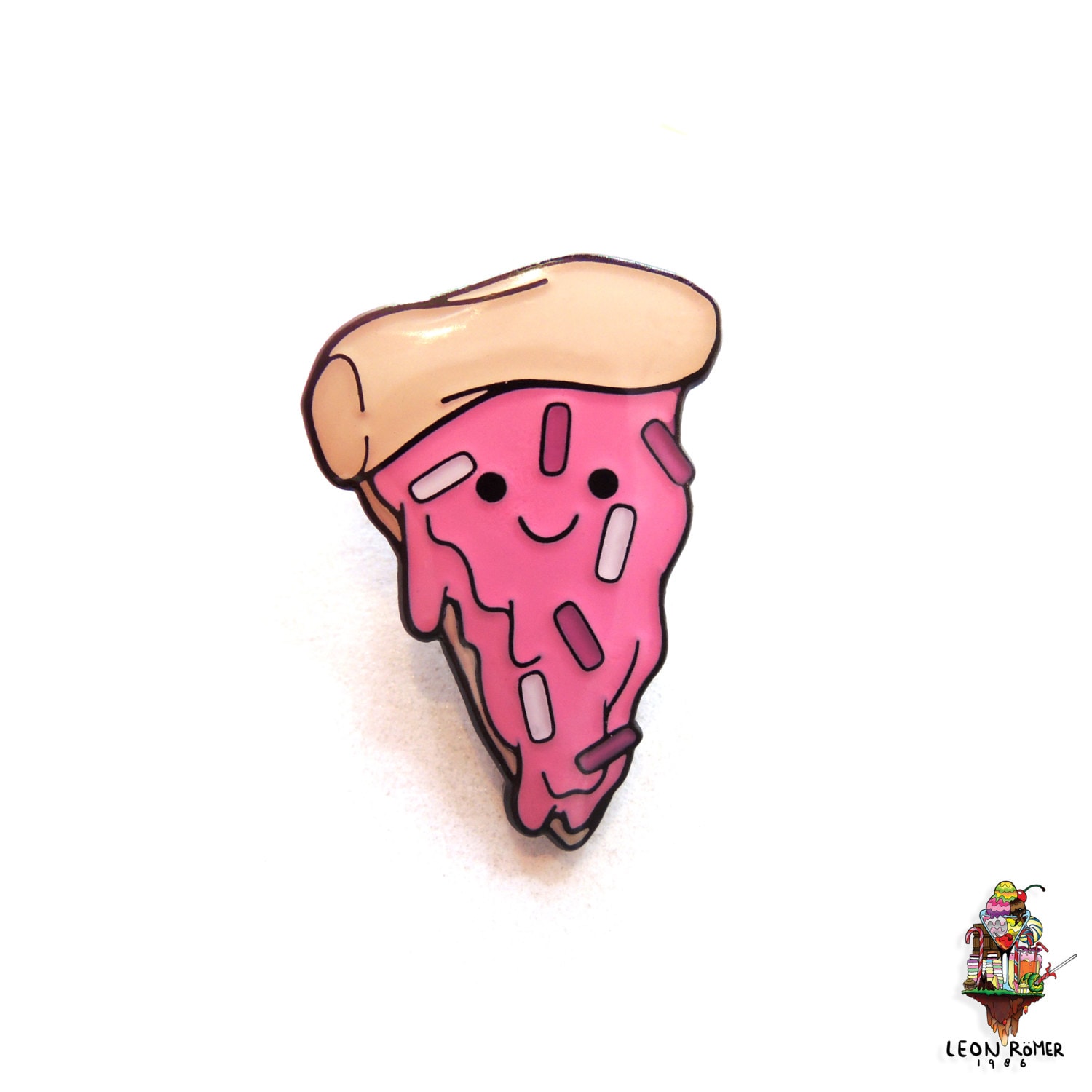 Rosa Pizza-Pin - Weiche Emaille Mit Expoy Junk Food Streuseln Rosa Pizza-Pin - Weiche Emaille Mit Expoy Junk Food Streuseln von LeonRomerStore