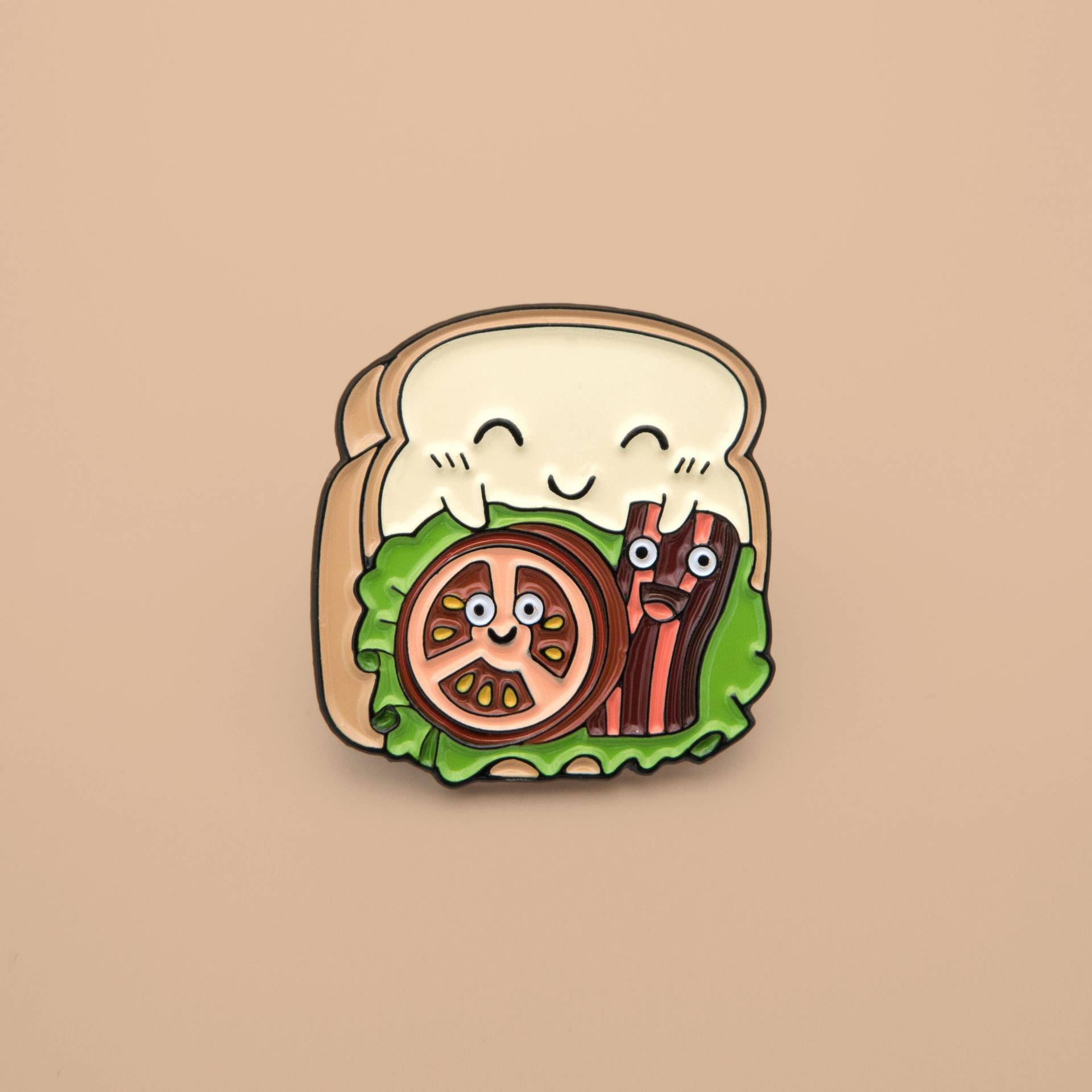 Sleepy Blt Emaille Pin - Speck, Salat, Tomaten, Sandwich, Toast, Weiche Sleepy Blt Emaille Pin - Speck, Salat, Tomaten, Sandwich, Toast, Weiche von LeonRomerStore