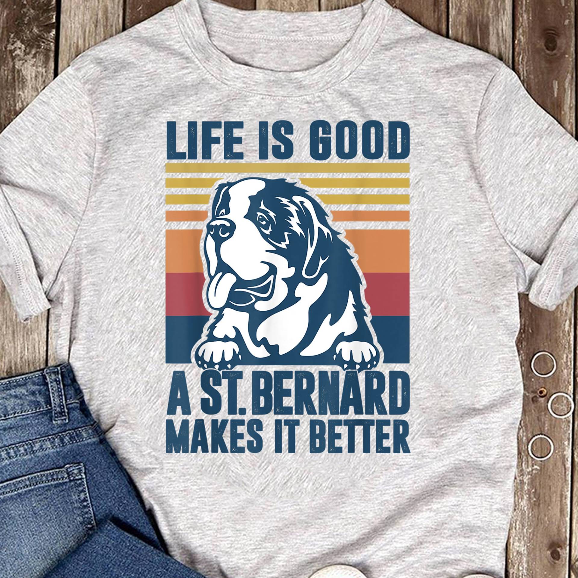Bernhardiner T-Shirt - Geschenk Für Hundeliebhaber Lustiger Hund Liebhaber Muttertag von LeonaTee