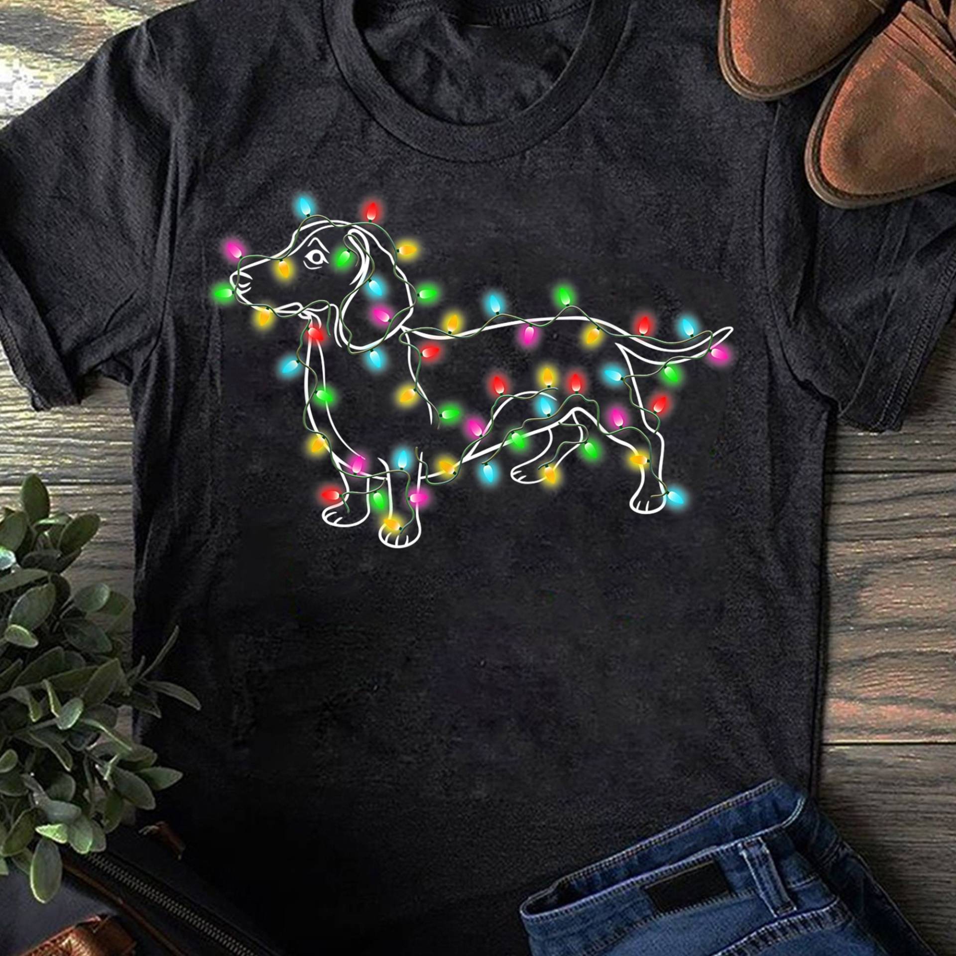 Dackel Hunde Baum Weihnachtspullover Weihnachtsgeschenke Für Haustier Hund T-Shirt - Geschenk Hundeliebhaber Lustiger Liebhaber Muttertag von LeonaTee