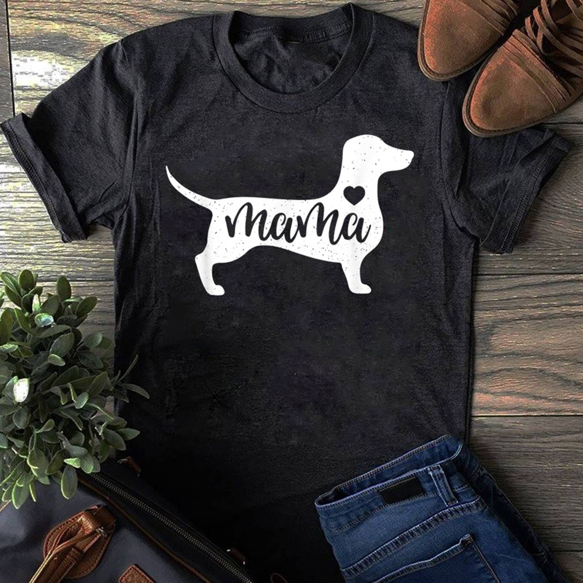 Dackel Muttertag Mama Hund Pfotenliebhaber Geschenk T-Shirt - Lustiges Hundeshirt, Hundemama, Hundeliebhaber Geschenk, Hundeliebhaber, Hundehemden von LeonaTee