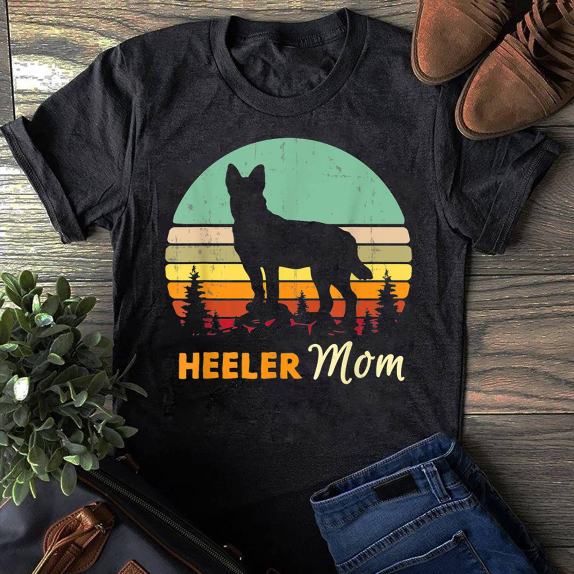 Heeler Mama Shirt | Mama, Mutter, Haustier Rinder Hundebesitzer Geschenk - Für Hundeliebhaber Lustiger Hund Vintage von LeonaTee