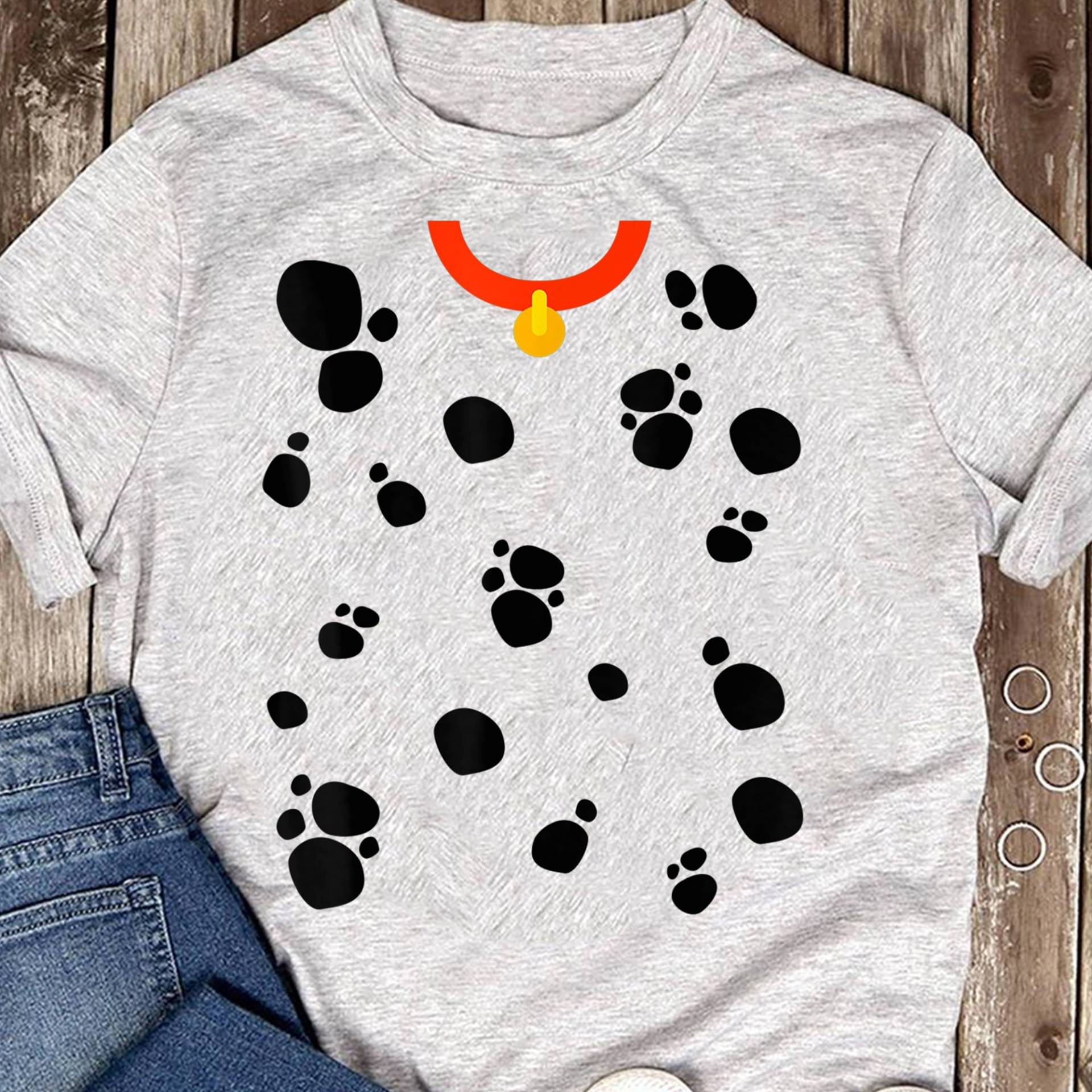 Hunde Dalmation Kostüm - Halloween T-Shirt Kostüme, Süßes 2021 Party Shirt Geschenke von LeonaTee