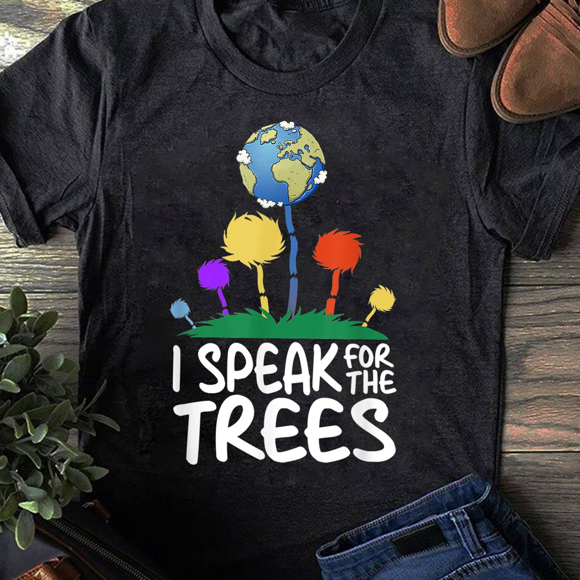 I Speak For Trees Earth Day Save Inspiration Hippie T-Shirt - Shirt, Soul Peace T-Shirt von LeonaTee