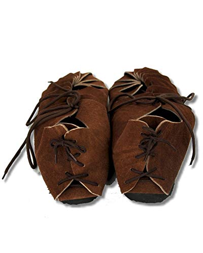 Leonardo Carbone Bundschuhe aus Veloursleder 44/braun von Leonardo Carbone