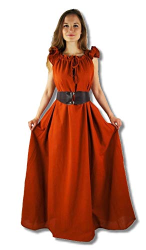 Leonardo Carbone Mittelalter Sommer Marktkleid Träger ärmellos - Clara (rost, L/XL) von Leonardo Carbone