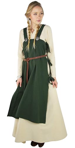 Leonardo Carbone Wikinger Überkleid Hildegard Kleid grün SM von Leonardo Carbone
