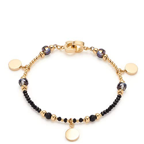 JEWELS BY LEONARDO Armband Clip & Mix Cesira Arm-Kette aus goldfarbenem Edelstahl facettierte Glaskristall-Perlen und Münzanhänger 18,5 cm Länge besonderes Schmuck Geschenk für Frauen 018305 JEWELS BY LEONARDO Armband Clip & Mix Cesira Arm-Kette aus goldfarbenem Edelstahl facettierte Glaskristall-Perlen und Münzanhänger 18,5 cm Länge besonderes Schmuck Geschenk für Frauen 018305 von JEWELS BY LEONARDO