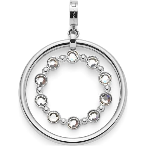 JEWELS BY LEONARDO Anhänger Clip & Mix Bobby • Ketten-Anhänger aus silberfarbenem Edelstahl • beweglicher Innenring • Schmuck Geschenk für Frauen • 024945 von JEWELS BY LEONARDO