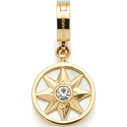 JEWELS BY LEONARDO Anhänger Clip & Mix Lauren • Ketten-Anhänger aus goldfarbenem Edelstahl • dreidimensional wirkender Stern • Schmuck Geschenk für Frauen • 024966 von JEWELS BY LEONARDO