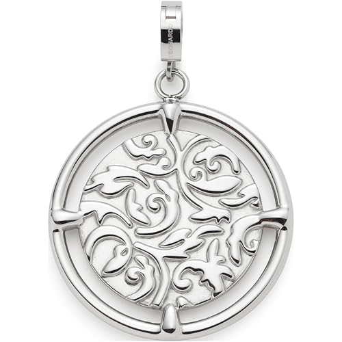 JEWELS BY LEONARDO Anhänger Clip & Mix Terry • Ketten-Anhänger aus silberfarbenem Edelstahl • einzigartiges Muster • Schmuck Geschenk für Frauen • 024946 von JEWELS BY LEONARDO