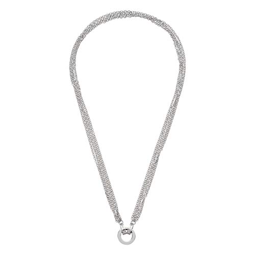 JEWELS BY LEONARDO DARLIN'S Damen-Halskette Luisa, Edelstahl mit 4 Strängen, mit Mini-Clip, CLIP & MIX System, Länge 450 mm, 016750 von JEWELS BY LEONARDO