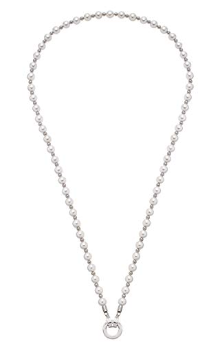 JEWELS BY LEONARDO DARLIN'S Damen-Halskette Signora, Edelstahl mit Imitationsperlen, CLIP & MIX System, Länge 600 mm, 016751 von JEWELS BY LEONARDO