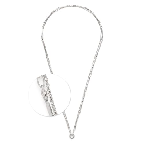 JEWELS BY LEONARDO Halskette Clip & Mix Grace • lange Glieder-Kette aus silberfarbenem Edelstahl • doppelreihige Kette • 80-81,3 cm Länge • Schmuck Geschenk für Frauen • 024932 von JEWELS BY LEONARDO