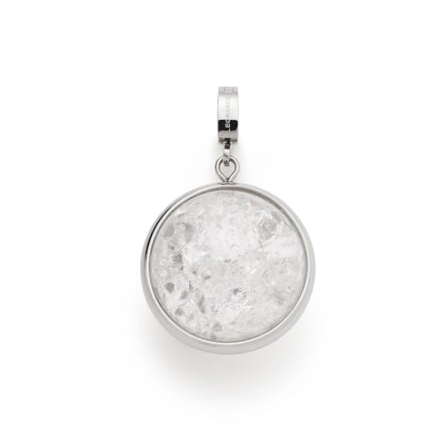 JEWELS BY LEONARDO Damen Anhänger Snowball Darlin's Edelstahl/silberfarben weiß Darlin's Clip groß Schneeball rund Kreis Kugel 011283 von JEWELS BY LEONARDO