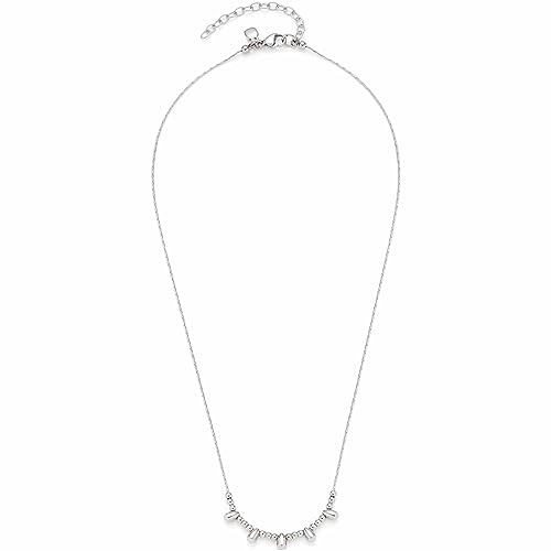 Leonardo Ciao Amalia Silberne Damen Halskette mit Perlen und Tropfen aus Edelstahl, Venezianerkette Länge 42-47 cm, Schmuck Geschenk für Frauen 023300 von Leonardo Jewels