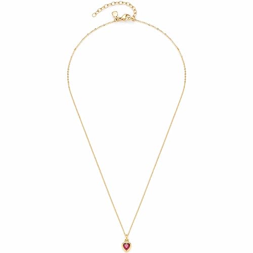 Leonardo Ciao Ami Damen Halskette aus Edelstahl IP Gold mit Herz Anhänger aus pinkem Glaskristall, Länge 42-47 cm, Schmuck Geschenk zum Jahrestag 023305 von Leonardo Jewels