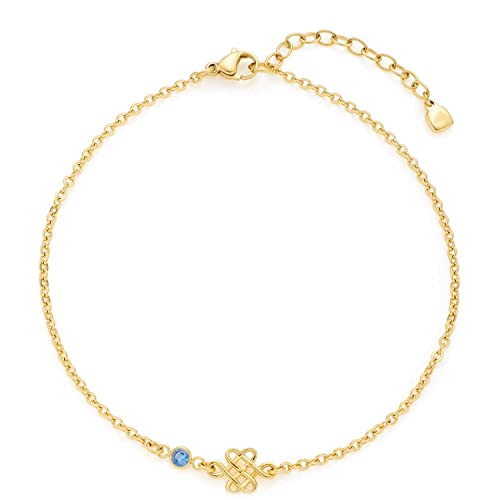 Leonardo Ciao Arina Fußkettchen, Fuss-Kette aus Edelstahl, Unendlichkeit Symbol, Glas-Kristall blau, gold 23,5-27,5 cm, Damen Schmuck, 022984 von Leonardo Jewels