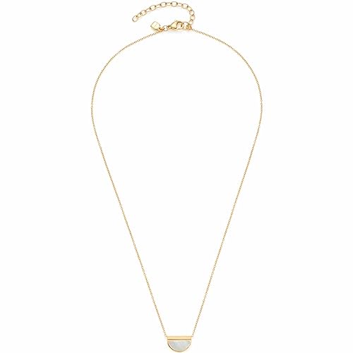 Leonardo Ciao Mimo Damen Halskette aus Edelstahl IP Gold mit halbkreisförmigem Perlmutt Anhänger, Länge 42-47 cm, Schmuck Geschenk für Frauen 023300 von Leonardo Jewels