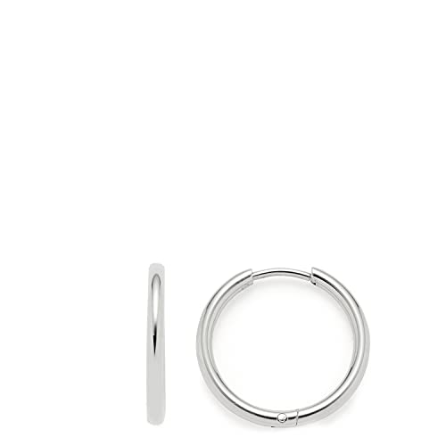 JEWELS BY LEONARDO Kreolen Beauty's Alida 1 Paar • Ohr-Schmuck aus silberfarbenem Edelstahl • puristische Hoop-Ringe • kombinierbar mit Beauty's Anhängern • Schmuck Geschenk für Frauen • 021622 von JEWELS BY LEONARDO
