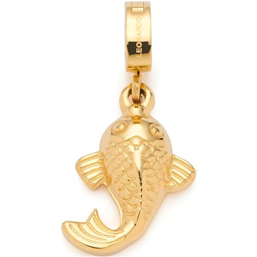 Leonardo Jewels Anhänger Clip&Mix Ari, Ketten-Anhänger aus goldfarbenem Edelstahl, detaillierter Glücksbinger im Koi-Design, Schmuck Geschenk für Frauen, 023659 von Leonardo Jewels