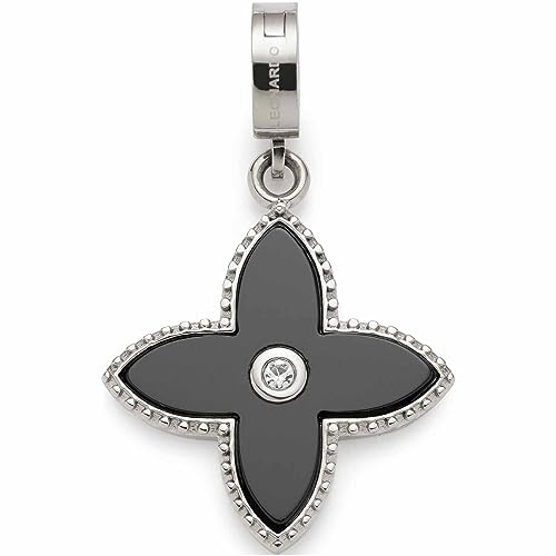 Leonardo Jewels Clip&Mix Gothea Anhänger aus Edelstahl, Kettenanhänger mit schwarzem Onyx und Glaskristall, geeignet für Gravur, Schmuck Geschenk, 023266 von Leonardo Jewels