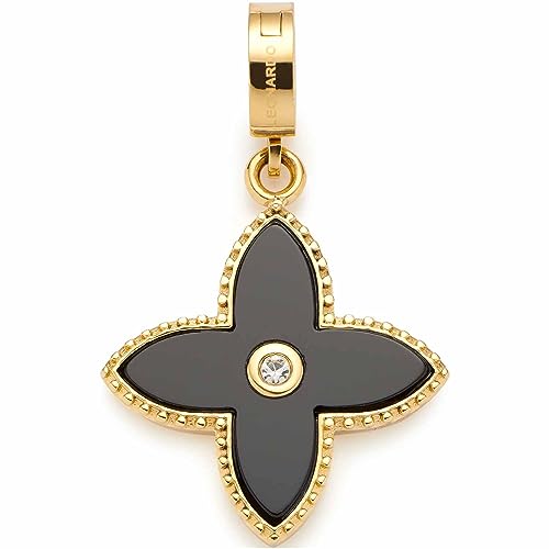 Leonardo Jewels Clip&Mix Gothea Anhänger aus Edelstahl IP Gold, Kettenanhänger mit schwarzem Onyx und Glaskristall, geeignet für Gravur, Schmuck Geschenk, 023268 von Leonardo Jewels